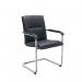Titan Stratus Tuscany Medium Back Visitor Chair Leather Look BlackChrome KF78702 KF78702