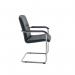 Titan Stratus Tuscany Medium Back Visitor Chair Leather Look BlackChrome KF78702 KF78702