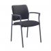 FF First Verona Fabric Arm Chair Black Frame CH3508BK