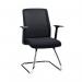 First Visitor Chair 615x580x885mm Black/Chrome KF90887