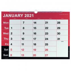Cheap Stationery Supply of Monthly Calendar A3 Wirebound 2021 KFYC2321 Office Statationery