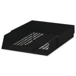 Cheap Stationery Supply of Initiative Plastic Letter Tray Black 255w x 347d x 55h mm Office Statationery