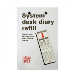 Cheap Stationery Supply of Letts System Desk Calendar Refill 2022 22-TSDR LTSDR22 Office Statationery