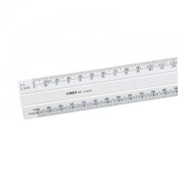 Cheap Stationery Supply of White 30cm Linex Flat Scale Ruler 1:1-500 (Comes with colour coded inserts for ease of use) LXH 433 LX09310 Office Statationery
