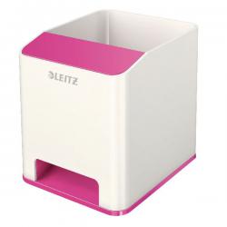 Cheap Stationery Supply of Leitz WOW Sound Booster Pen Holder White/Pink 53631023 LZ11367 Office Statationery