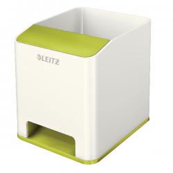 Cheap Stationery Supply of Leitz WOW Sound Booster Pen Holder White/Green 53631064 LZ11369 Office Statationery