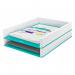 Leitz WOW Letter Tray Dual Colour WhiteIce Blue 53611051 LZ12201