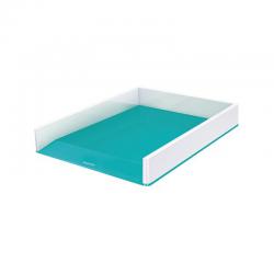 Cheap Stationery Supply of Leitz WOW Letter Tray Dual Colour White/Ice Blue 53611051 LZ12201 Office Statationery