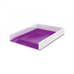 Cheap Stationery Supply of Leitz WOW Letter Tray Dual Colour White/Purple 53611062 LZ12202 Office Statationery