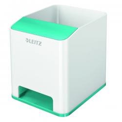 Cheap Stationery Supply of Leitz WOW Sound Pen Holder Dual Colour White/Ice Blue 53631051 LZ12209 Office Statationery