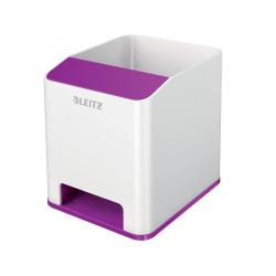 Cheap Stationery Supply of Leitz WOW Sound Pen Holder Dual Colour White/Purple 53631062 LZ12210 Office Statationery