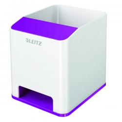 Cheap Stationery Supply of Leitz WOW Sound Pen Holder Dual Colour White/Purple 53631062 LZ12210 Office Statationery