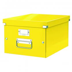 Cheap Stationery Supply of Leitz WOW Click and Store Box Medium Yellow 60440016 LZ12238 Office Statationery