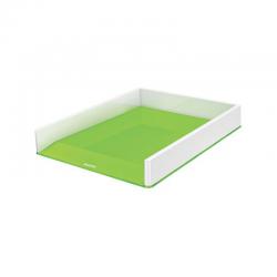 Cheap Stationery Supply of Leitz WOW Letter Tray Dual Colour White/Green 53611054 LZ12372 Office Statationery