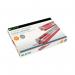 A photo of the Leitz Red Heavy Duty Staple Cartridge shows a pack with five sturdy staples inside. Each staple is made from high-quality materials, ensuring durability and reliability for all your stapling needs. The vibrant red color adds a pop of color to your office supplies.