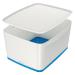 Leitz MyBox Large Storage Box With Lid White/Blue 52161036