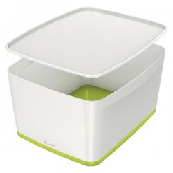 Cheap Stationery Supply of Leitz MyBox Large Storage Box With Lid White/Green 52161064 LZ58835 Office Statationery