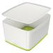 Leitz MyBox Large Storage Box With Lid White/Green 52161064