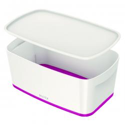 Cheap Stationery Supply of Leitz MyBox Small Storage Box With Lid White/Pink 52291023 LZ58837 Office Statationery