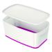 Leitz MyBox Small Storage Box With Lid White/Pink 52291023