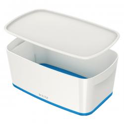 Cheap Stationery Supply of Leitz MyBox Small Storage Box With Lid White/Blue 52291036 LZ58838 Office Statationery
