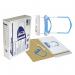 The picture shows a pack of 100 self-adhesive 3-part file fasteners from Arnos, labeled as F502CB and MF81077. The accessories have a sleek and professional design and come in a convenient pack for easy storage and organization.