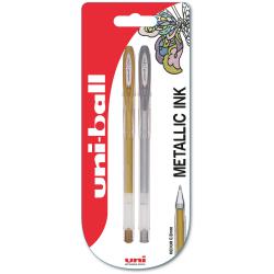 Cheap Stationery Supply of Uni-Ball Gold and Silver Pens Twin Pack Clipstrip (Pack of 12) 153486009 Office Statationery