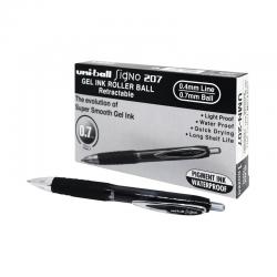 Cheap Stationery Supply of Uni-Ball Signo 207 Retract Gel Rollerball Black (Pack of 12) 9004600 MI92912 Office Statationery