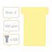 Nobo T-Card Size 2 48 x 85mm Yellow (100 Pack) 2002004 NB38904