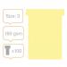 Nobo T-Card Size 3 80 x 120mm Yellow (Pack of 100) 2003004 NB38915