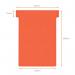 Nobo T-Card Size 3 80 x 120mm Red (Pack of 100) 2003003 NB38917