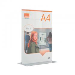 Cheap Stationery Supply of Nobo A4 Counter Top Acrylic Freestanding Poster Frame Clear 1915594 NB62084 Office Statationery