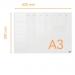 Nobo A3 Transparent Acrylic Mini Whiteboard Weekly Desktop 1915615 NB62105