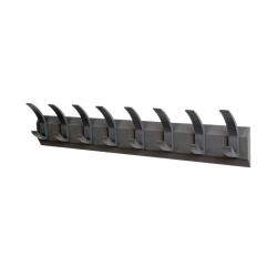 Cheap Stationery Supply of Acorn Wall Mounted Coat Rack with 8 Hooks 830x57x1200mm Black NW620582 NW620582 Office Statationery