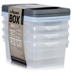 Cheap Stationery Supply of Wham Clear 4.01 Box & Lid Set 3.5 Litre Pack 4s Office Statationery