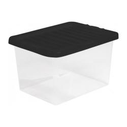 Cheap Stationery Supply of Wham Crystal Clear Plastic Storage Box 35 Litre Office Statationery