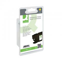 Cheap Stationery Supply of Q-Connect Brother Remanufactured Yellow Inkjet Cartridge LC1100Y OBLC1100Y Office Statationery