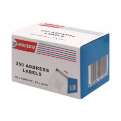 Cheap Stationery Supply of GoSecure 250 Address Labels (Pack of 6) PB02278 PB02278 Office Statationery