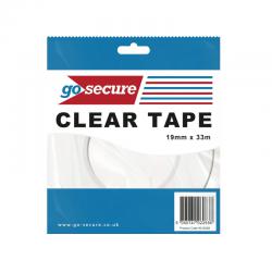 Cheap Stationery Supply of GoSecure Small Tape 19mmx33m Clear (Pack of 12) PB02298 PB02298 Office Statationery