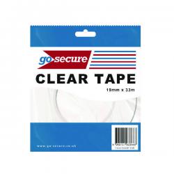 Cheap Stationery Supply of GoSecure Small Tape 19mmx33m Clear (Pack of 12) PB02298 PB02298 Office Statationery