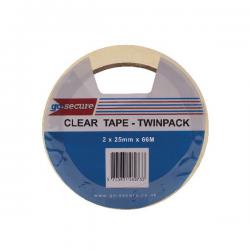 Cheap Stationery Supply of GoSecure Twin Pack Tape 25mmx66m Clear (Pack of 6) PB02305 PB02305 Office Statationery