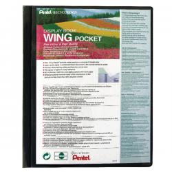 Cheap Stationery Supply of Pentel Recycology Wing Presentation A4 20 Pocket Black Display Book DCF442AI PE02353 Office Statationery