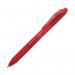A pack of 12 vibrant red Pentel Gel Rollerball Pens, each featuring a smooth retractable design and medium point for precise and effortless writing.