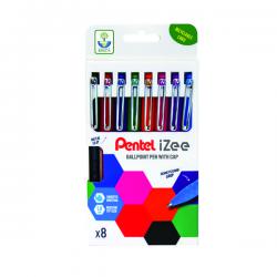 Cheap Stationery Supply of Pentel iZee Ballpoint Pen 1.0mm Assorted (Pack of 8) YBX460/8-M PE12783 Office Statationery
