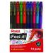 Pentel Feel-it Ballpoint Pen Medium Assorted (Pack of 10) YBX490/10-M