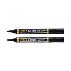 Cheap Stationery Supply of Pentel N850 Permanent Bullet Marker Black (Pack of 12) 2 for 1 PE811470 PE811470 Office Statationery