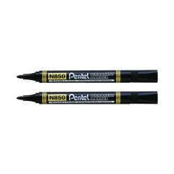 Cheap Stationery Supply of Pentel N850 Permanent Bullet Marker Black (Pack of 12) 2 for 1 PE811470 PE811470 Office Statationery