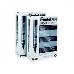 Cheap Stationery Supply of Pentel Marker Bullet Tip Black N50-A 3For2 PE811473 Office Statationery
