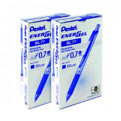 Cheap Stationery Supply of Pentel Energel XM Retractable Liquid Gel Pen Blue Pack of 12 2For1 PE811481 Office Statationery