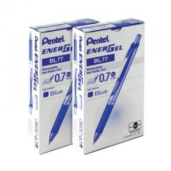 Pentel Energel XM Retractable Liquid Gel Pen Blue Pack of PE811481